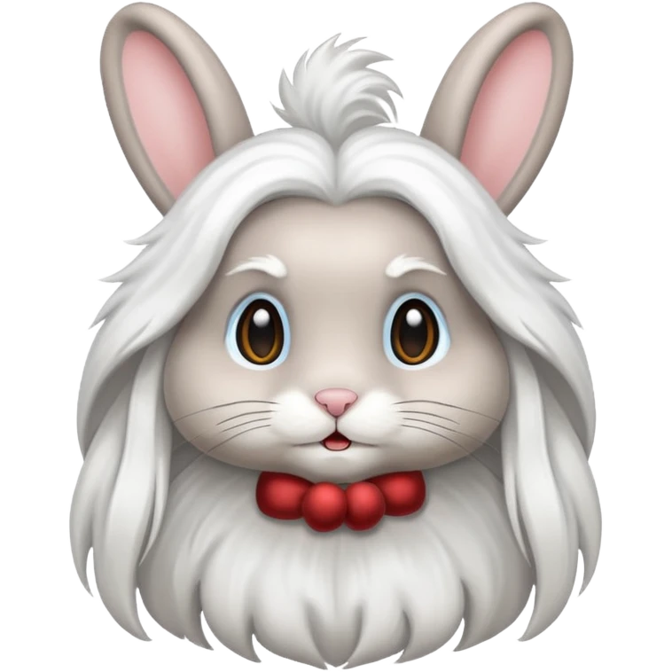 a christmas rabbit with long hair emoji