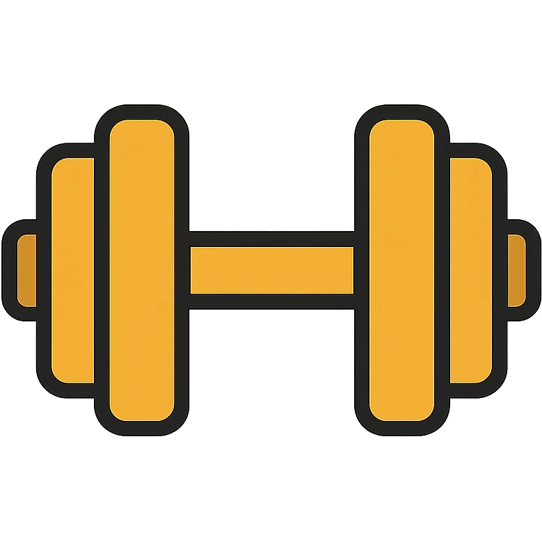 gym icon in gold and black, outlined style emoji