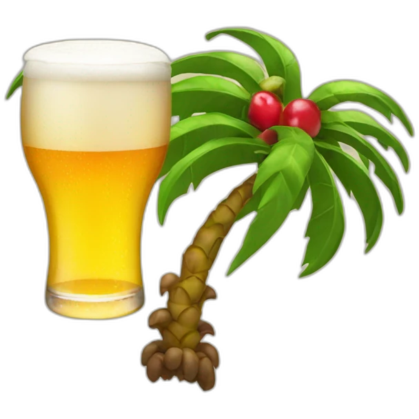 ua palm with beer fruits emoji