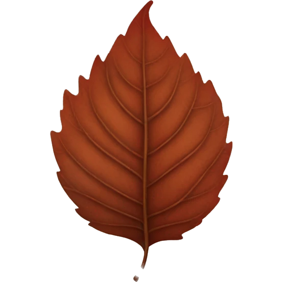Red to brown leaf emoji