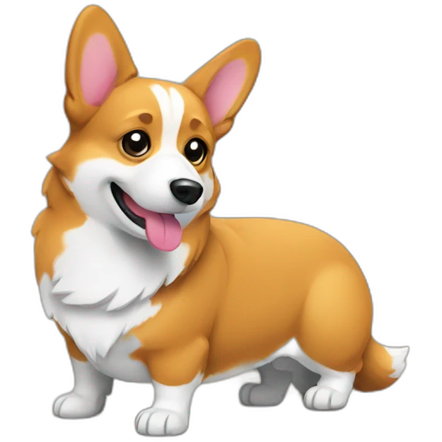 Splooting corgi emoji