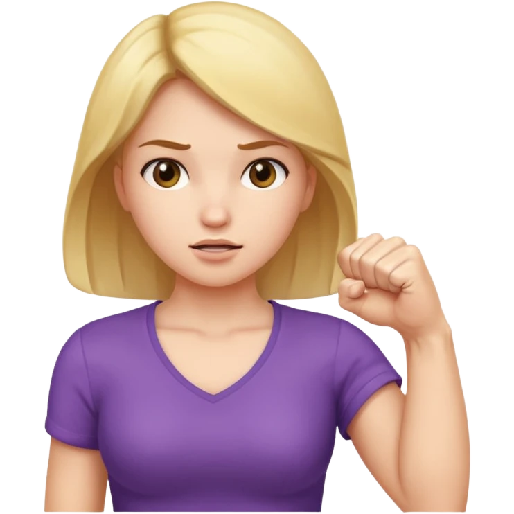 Girl pumping her fist emoji