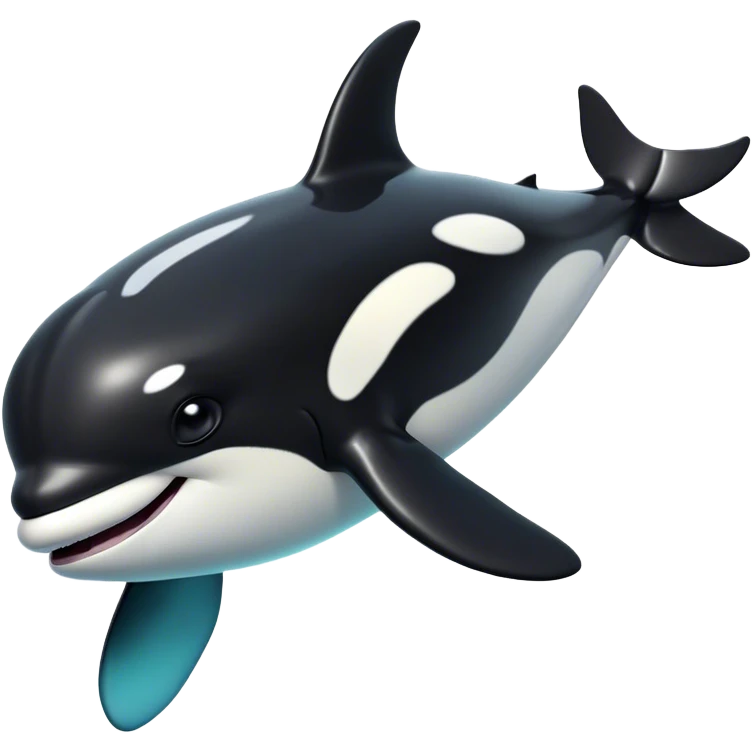 Cinematic Comical orca Portrait Emoji, Head tilted dramatically with an exaggeratedly shocked expression, featuring a sleek black-and-white body with wide, comically expressive eyes full of playful disbelief and animated flippers, Simplified yet hilariously expressive features, highly detailed, glowing with a slightly sassy oceanic glow, high shine, dramatic yet playful, stylized with an air of cheeky marine mischief, soft glowing outline, capturing the essence of a meme-worthy orca that looks ready to make waves with its hilariously dramatic antics! emoji