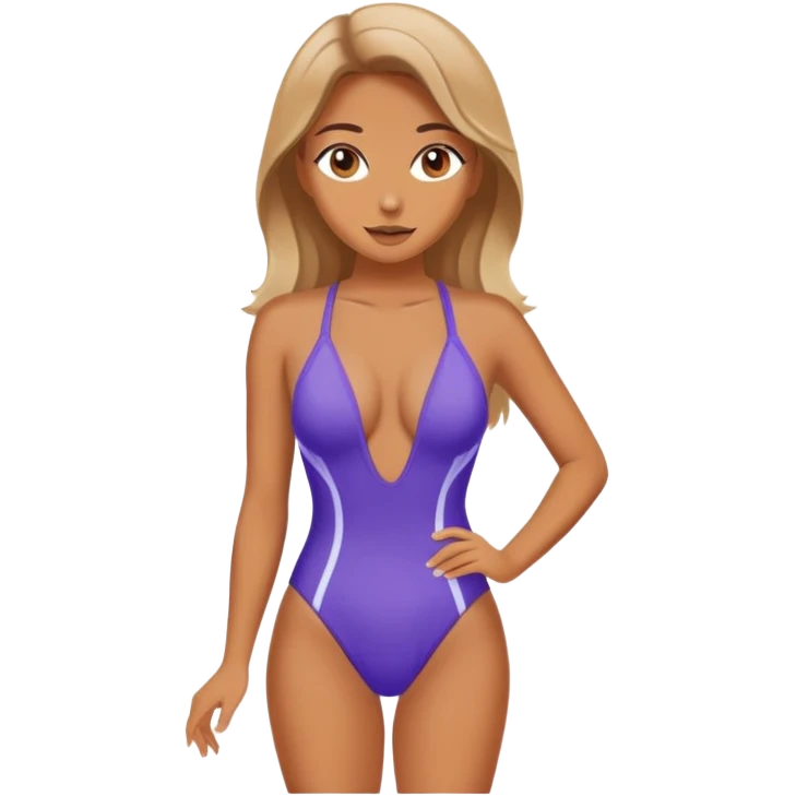 Девушка в откровенном купальникк emoji