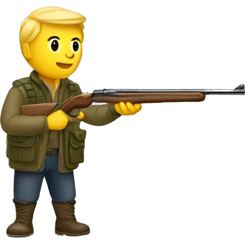  Blonde man duck hunting emoji