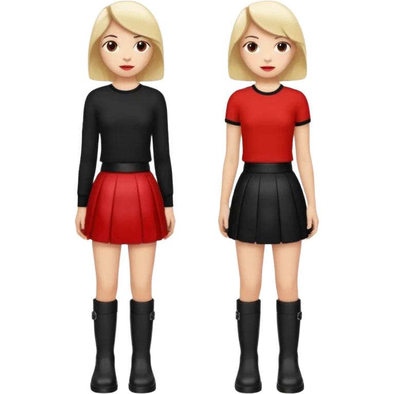 black red skirt short emoji