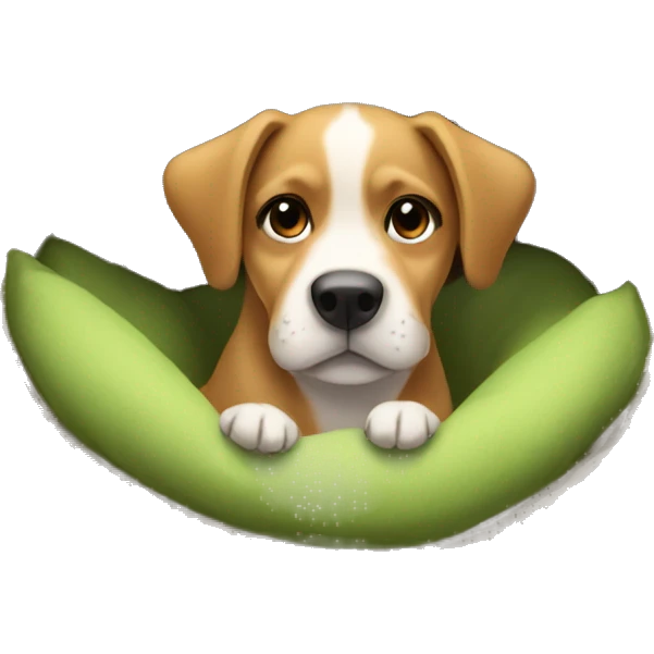 Dog in a nest emoji
