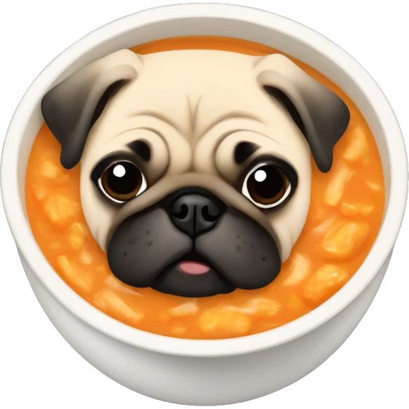 pug in soup emoji