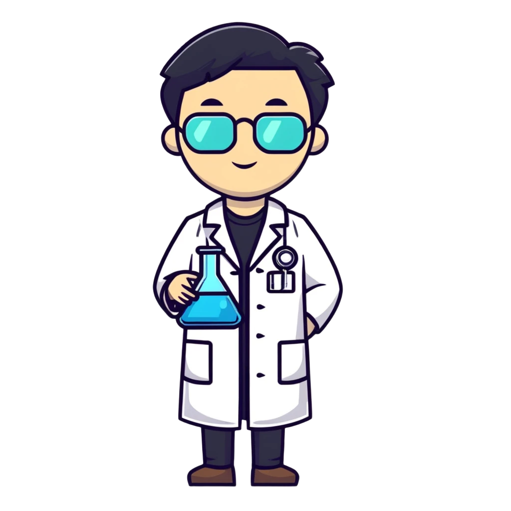 scientist in a laboratory coat emoji