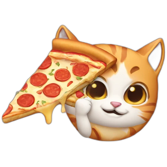 gato eating pizza emoji