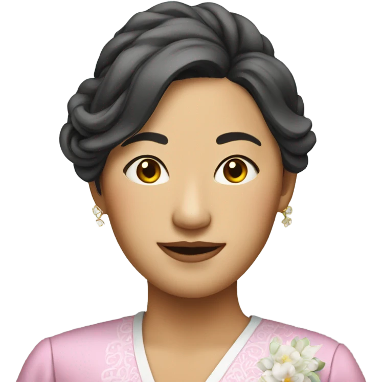 
married asian woman in costume emoji