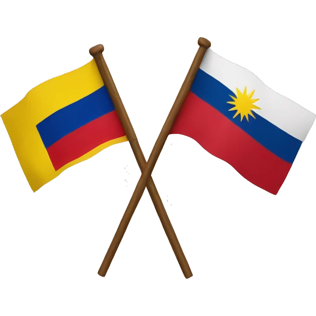 colombian flag and indian flag emoji