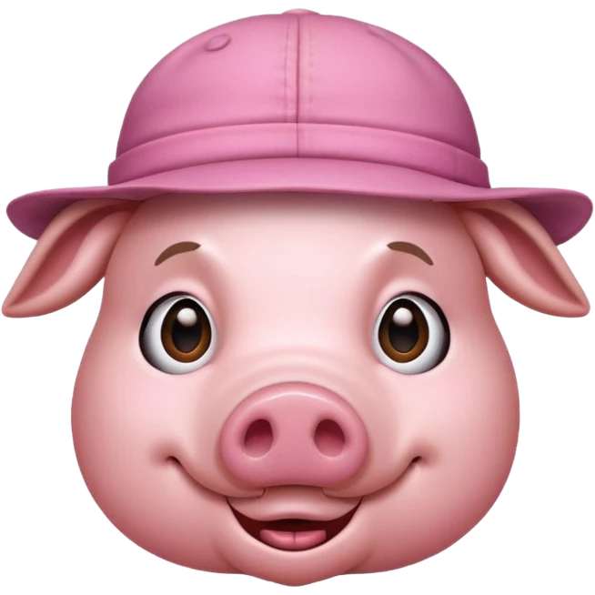 pig wear hat emoji