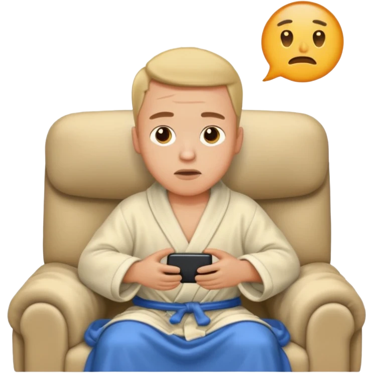 bored man watching television
 emoji