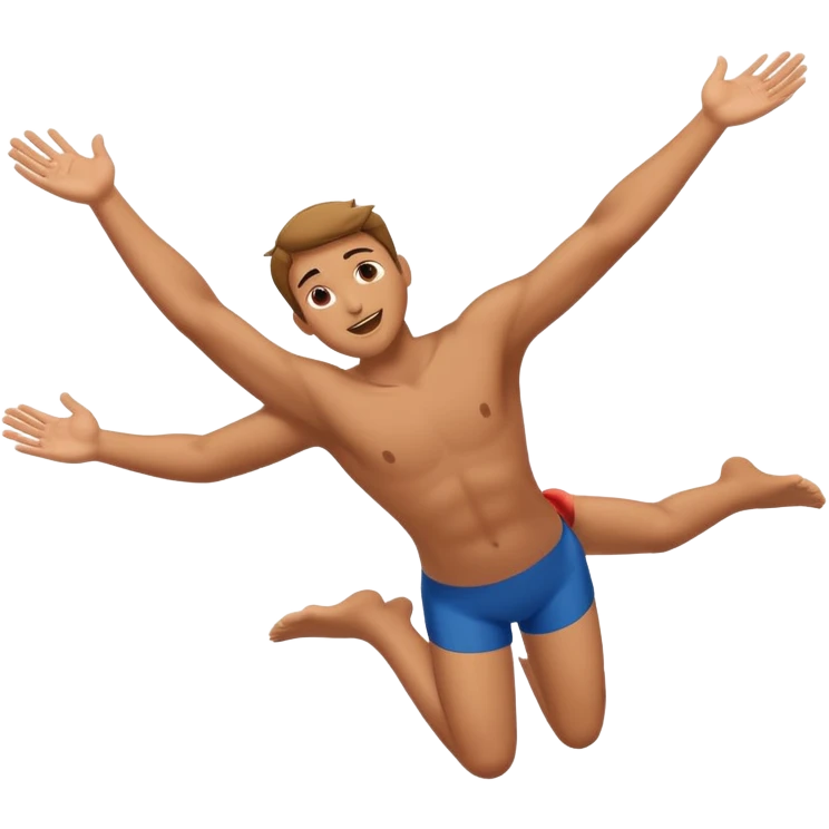 Person falling from the sky emoji