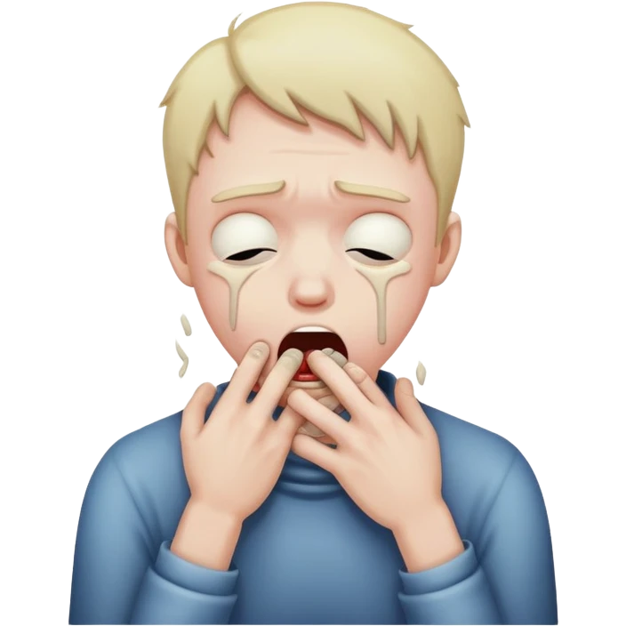 Person chocking themselves  emoji
