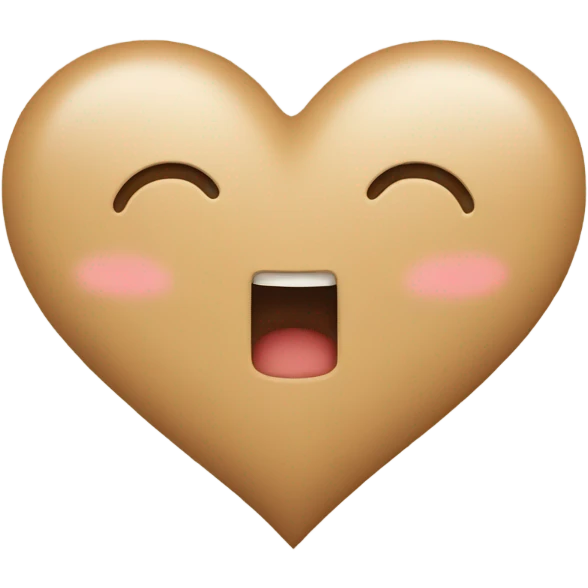 Tan heart emoji