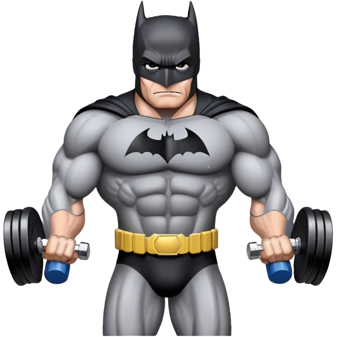 Batman with dumbell emoji