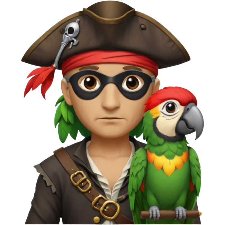 pirate and parrot emoji