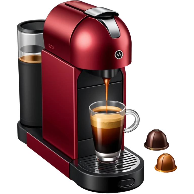 Nespresso dark red vertuo coffee pod not the machine emoji