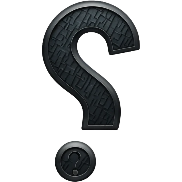 can you do one black question mark emoji