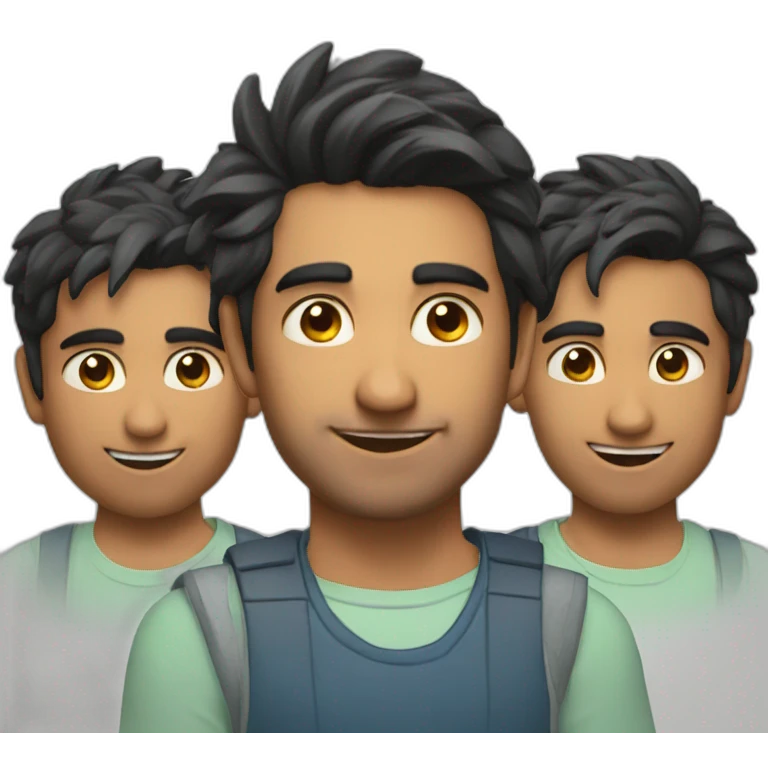 harish-trio-adityawan emoji