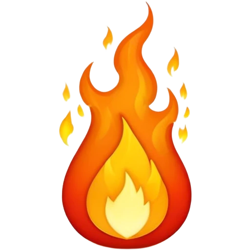 pouvoir ultime en feu emoji