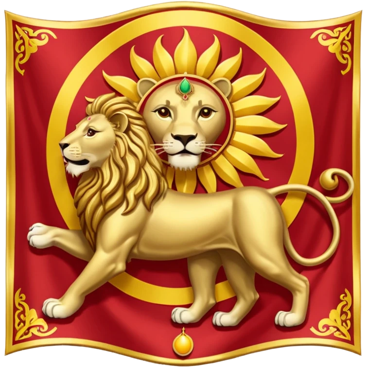 Lion and sun flag of imperial IranFlag of the Achaemenid Empire  emoji