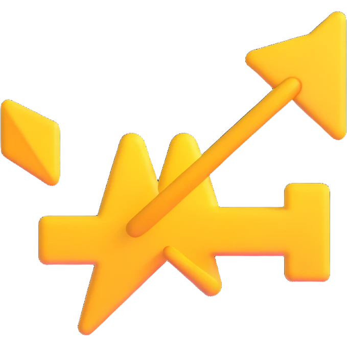 stock buy signal emoji with clear upward arrow, financial theme, simple and bold, no text emoji
