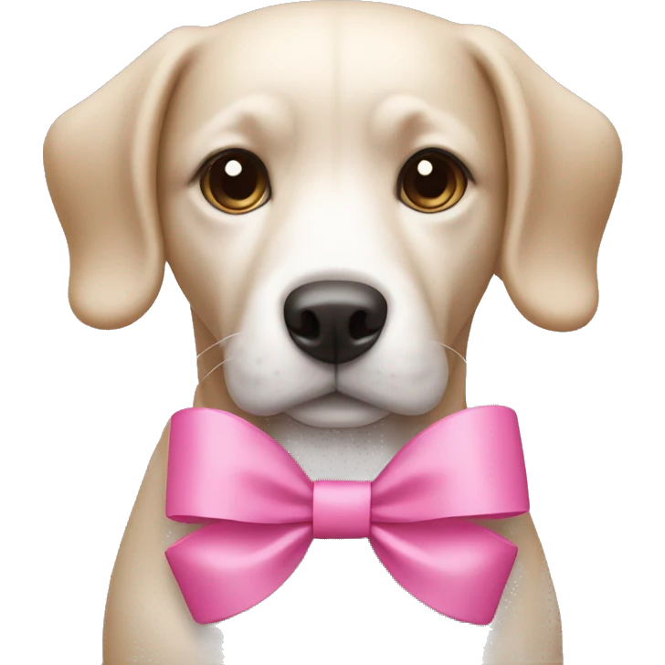 dog with a pink bow emoji