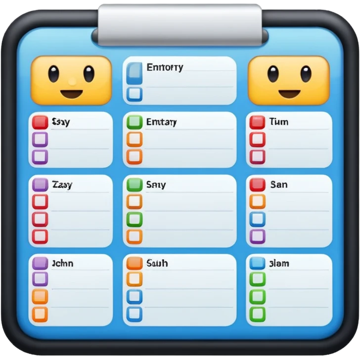 جدول مواعيد emoji