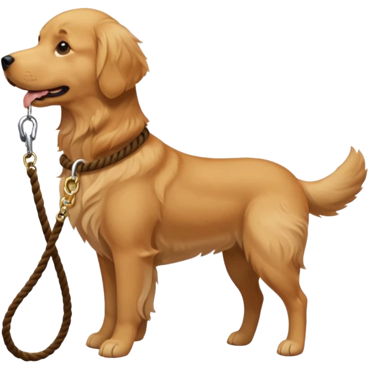 Dog on a leash rope emoji