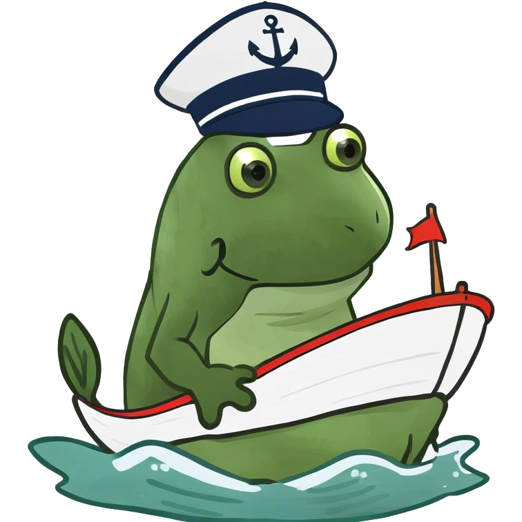 bufo on a ship in the ocean emoji