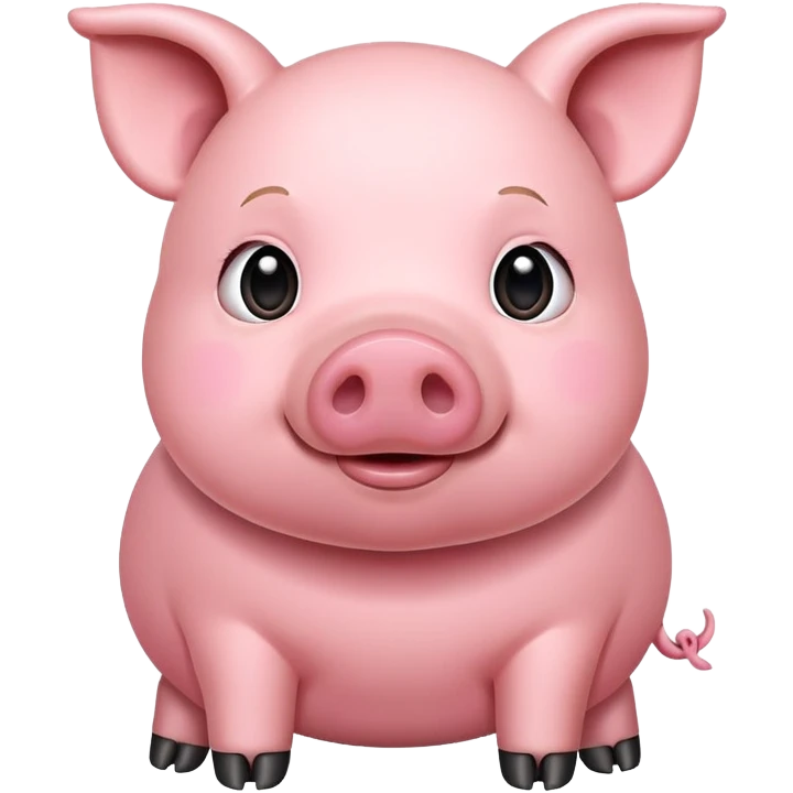 Thinking pig emoji