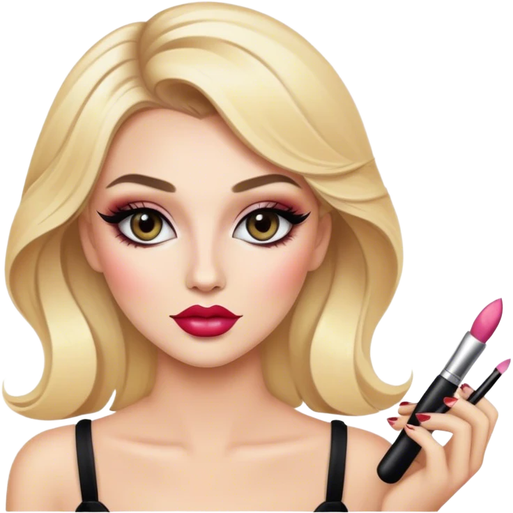 luxury blonde makeup artist glam emoji