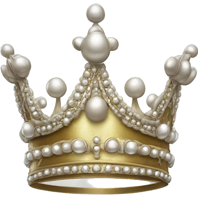 a detailed, shiny and pearly imperial crown emoji