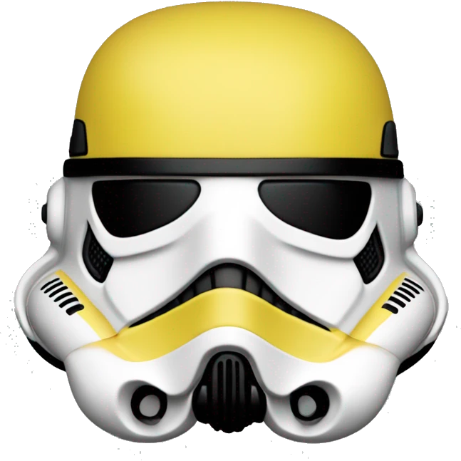 Black and yellow stormtrooper helmet  emoji