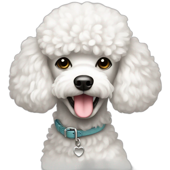 cool white toypoodle emoji