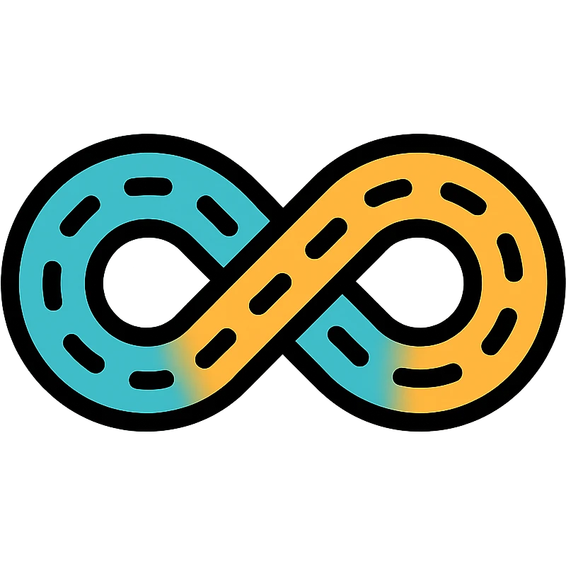 an infinity symbol shaped road emoji
