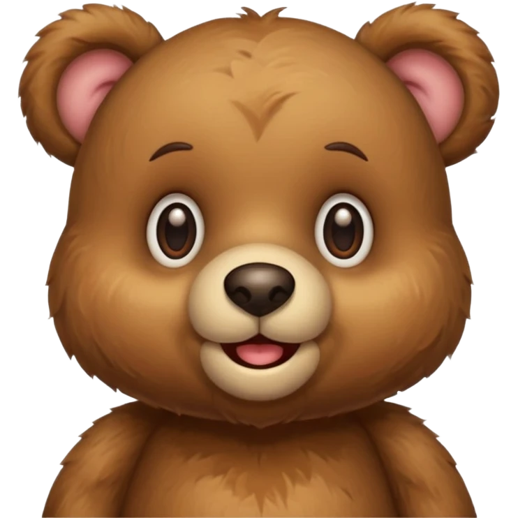 teddy bear with happy face emoji