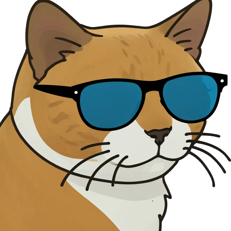 Cat with sunglasses emoji