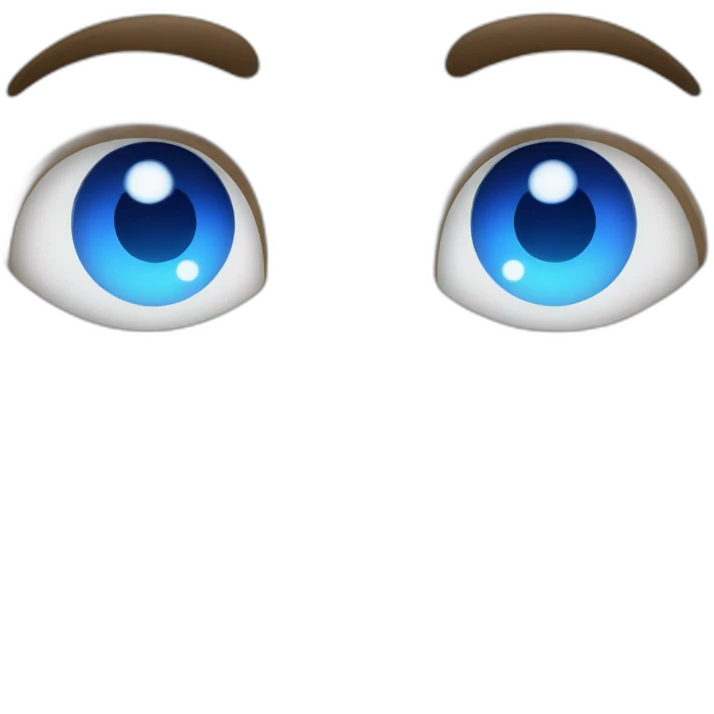 scanning with eyes blue rays emoji