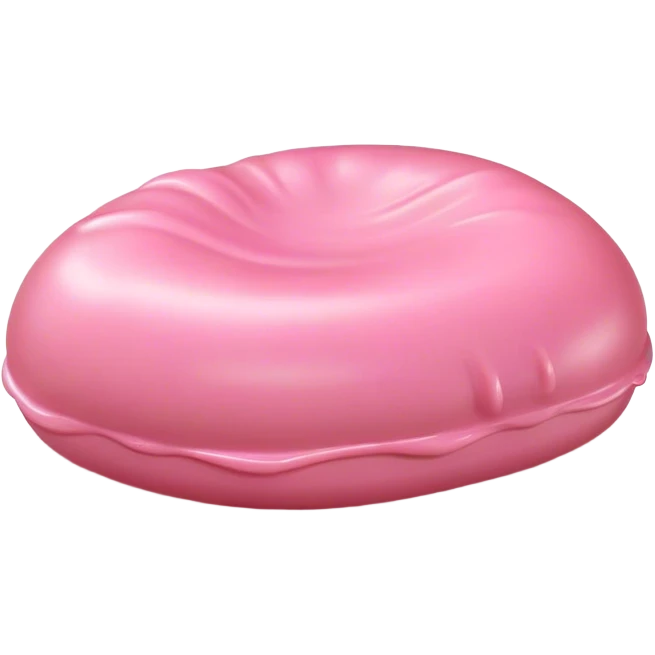 Cinematic Realistic Opaque Pink Slime, smooth and buttery with a pastel pink hue, ultra-glossy with a soft sheen, subtle folds and ridges forming as it moves, reflecting gentle highlights, glowing with a delicate, creamy texture, evoking a sense of playful satisfaction. emoji