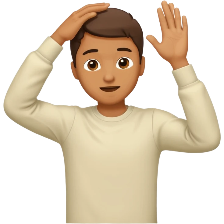 Man doing the dab emoji
