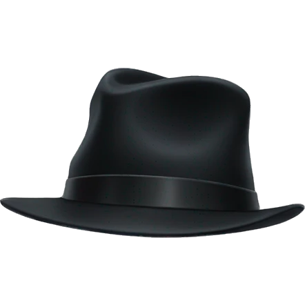 Winter black hat emoji