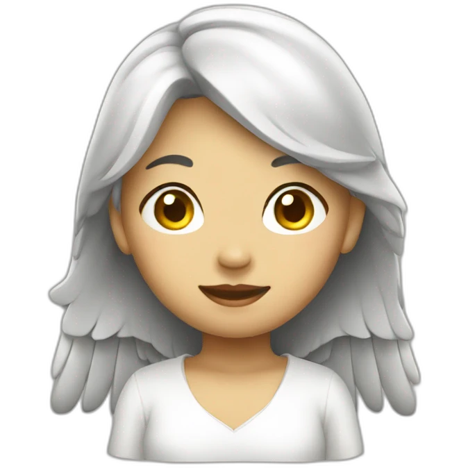 Female Asian angel emoji