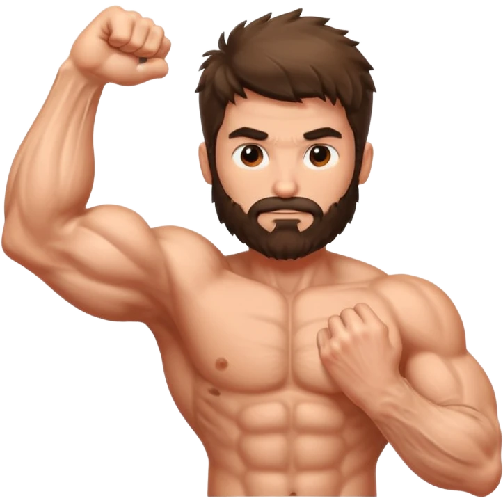 hairy arm with muscle 💪🏻  emoji