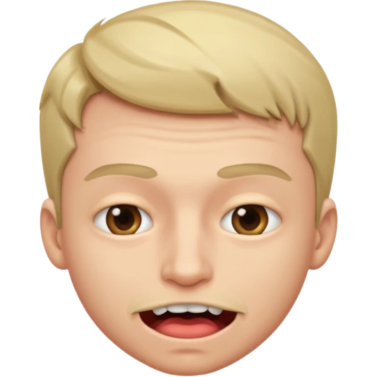 Male biting down on bottom lip emoji