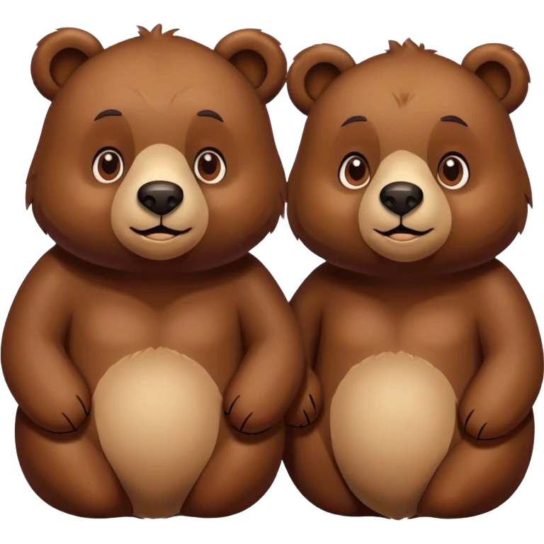 Two bears and a gay emoji