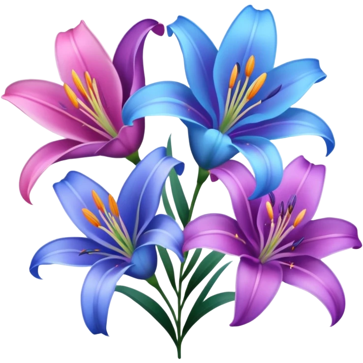 pink purple and blue lillie’s  emoji